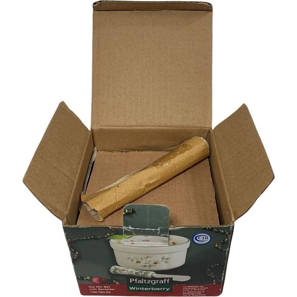 Pfaltzgraff Winterberry Dip Mix Bowl Ramekin Set with Spreader NEW - Picture 8 of 12